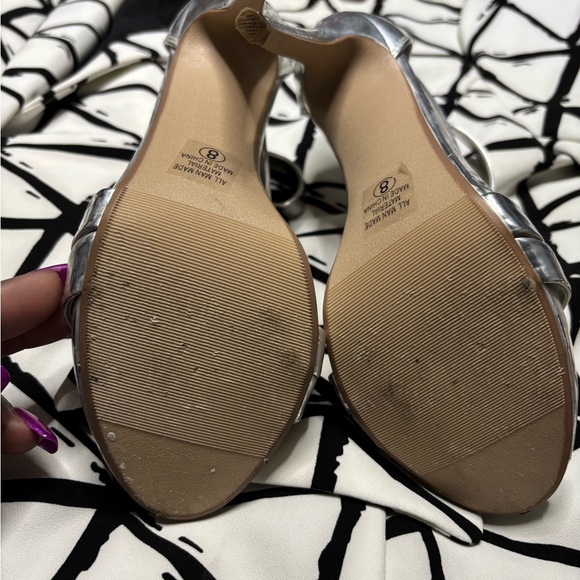 Silver Strappy Heels - Picture 6 of 6